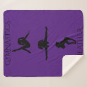 GYMNASTICS GIRL'S SHERPA BLANKET. Aangepaste naam. Sherpa Deken (Voorkant (horizontaal))