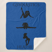 GYMNASTICS GIRL'S SHERPA BLANKET. Aangepaste naam. Sherpa Deken (Voorkant)