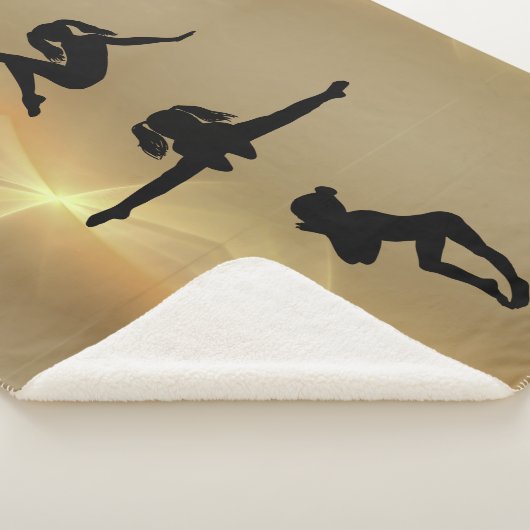 GYMNASTICS GIRL'S SHERPA BLANKET. SHERPA DEKEN (3/4)