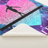 Gymnastics Glam Sherpa Blanket w/ Name of Gymnast Deken (3/4)