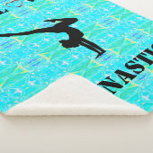 Gymnastics Green Abstract Girls Sherpa Blanket Sherpa Deken (3/4)