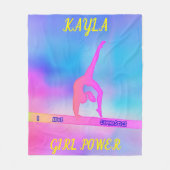 GYMNASTICS GYMNAST FLEECE BLANKET PERSONALISEERD! (Voorkant)