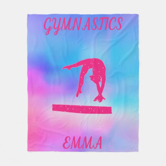 GYMNASTICS GYMNAST FLEECE BLANKET PERSONALISEERD! (Voorkant)