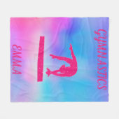 GYMNASTICS GYMNAST FLEECE BLANKET PERSONALISEERD! (Voorkant (Horizontaal))