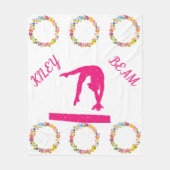 GYMNASTICS GYMNAST FLEECE BLANKET PERSONALISEERD! (Voorkant)