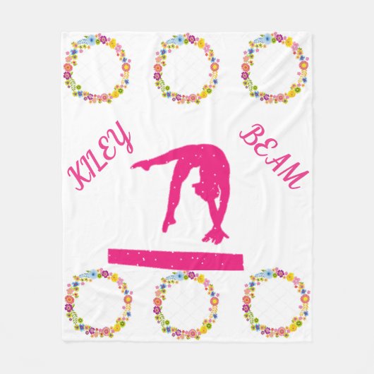 GYMNASTICS GYMNAST FLEECE BLANKET PERSONALISEERD! (Voorkant)
