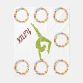 GYMNASTICS GYMNAST FLEECE BLANKET PERSONALISEERD! (Voorkant)
