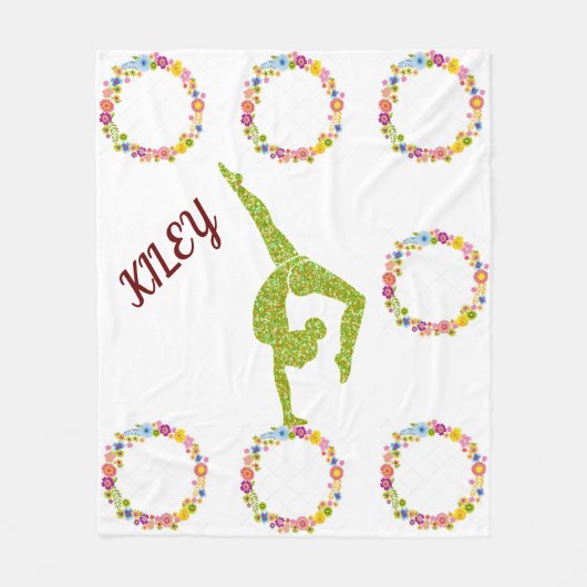 GYMNASTICS GYMNAST FLEECE BLANKET PERSONALISEERD! (Voorkant)