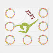 GYMNASTICS GYMNAST FLEECE BLANKET PERSONALISEERD! (Voorkant (Horizontaal))