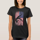 Gymnastics gymnastics coach US flag gymnsatics des T-shirt (Voorkant)