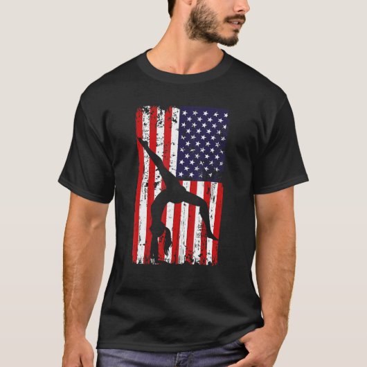gymnastics gymnsatics US flag gymnastics coach spo T-shirt (Voorkant)