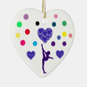 "GYMNASTICS" hart ornament. Keramisch Ornament (Rechts)