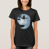 Gymnastics in front of Full Moon Silhouette Gymnas T-shirt (Voorkant)