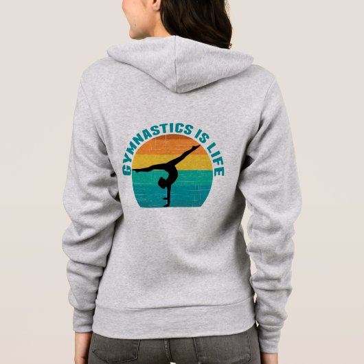 Gymnastics is Life Beautiful Sunset Gymnast Hoodie (Achterkant)