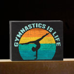 Gymnastics is Life Beautiful Sunset Gymnast Houten Kist Print<br><div class="desc">Gymnastics is Life. Cute sunset gymnast gift featuring a beautiful colorful background behind a woman doing a pretty handstand with the splits.</div>