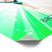 " GYMNASTICS" licht poster met gymnast aan. (Hoek)