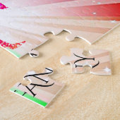 "GYMNASTICS" licht puzzels met gymnast. (Zijkant)