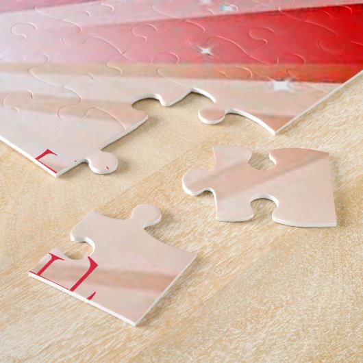 "GYMNASTICS" licht puzzels met gymnast. (Zijkant)