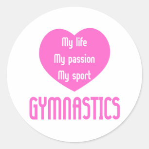 Gymnastics Life Passion Sport Ronde Sticker