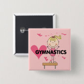 GYMNASTICS - Love Gymnastics Tshirts and Gifts Vierkante Button 5,1 Cm (Voorkant /achterkant)