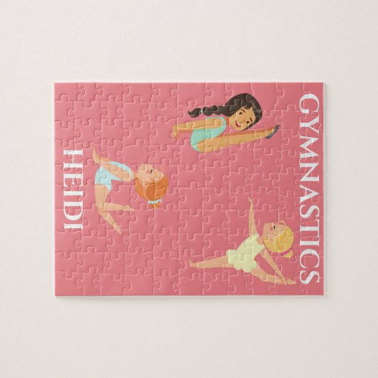 GYMNASTICS meisje's persoonlijke puzzel. Legpuzzel (Horizontaal)