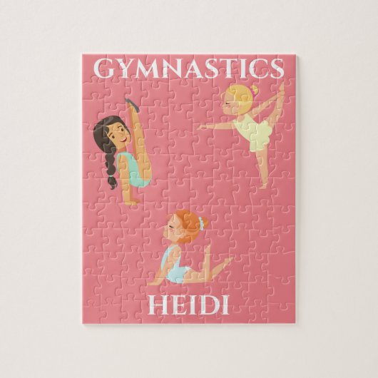 GYMNASTICS meisje's persoonlijke puzzel. Legpuzzel (Verticaal)