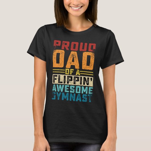 Gymnastics men Dad Of Awesome Gymnast Dance Father T-shirt (Voorkant)