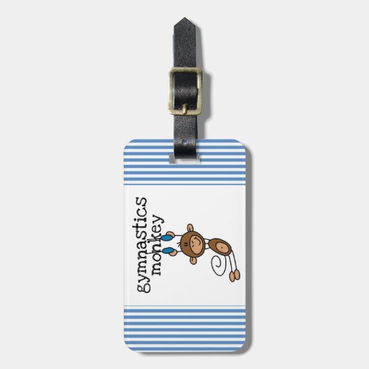 Gymnastics Monkey Bagagelabel (Voorkant verticaal)