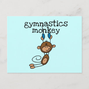 Gymnastics Monkey Briefkaart