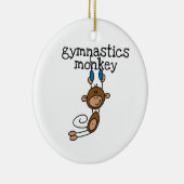 Gymnastics Monkey Keramisch Ornament (Rechts)