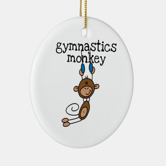 Gymnastics Monkey Keramisch Ornament (Rechts)
