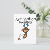 Gymnastics Monkey Tshirts en Gifts Briefkaart (Staand voorkant)