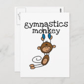 Gymnastics Monkey Tshirts en Gifts Briefkaart (Voorkant / Achterkant)