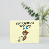Gymnastics Monkey Tshirts en Gifts Briefkaart (Staand voorkant)
