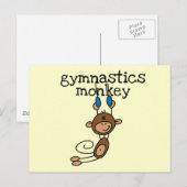 Gymnastics Monkey Tshirts en Gifts Briefkaart (Voorkant / Achterkant)