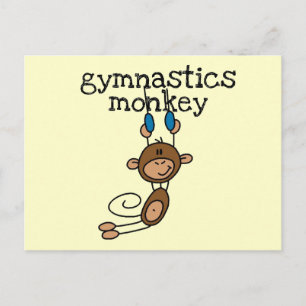 Gymnastics Monkey Tshirts en Gifts Briefkaart
