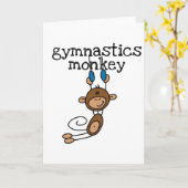 Gymnastics Monkey Tshirts en Gifts Kaart (Gele Bloem)