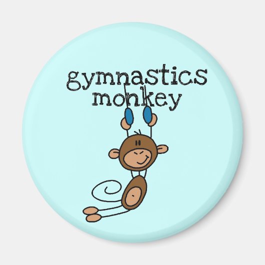 Gymnastics Monkey Tshirts en Gifts Magneet (Voorkant)