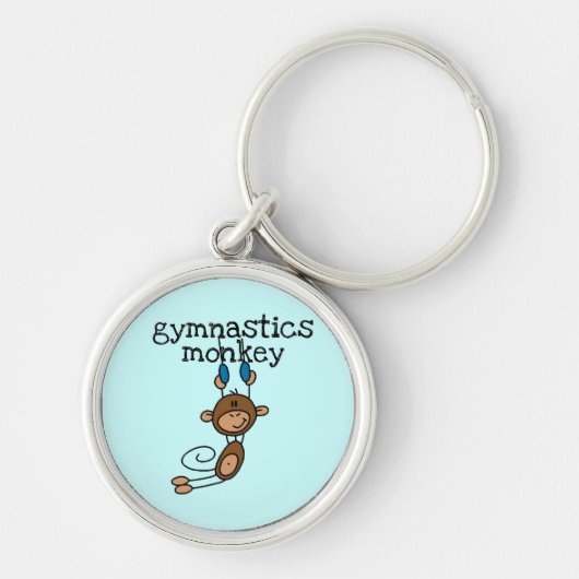 Gymnastics Monkey Tshirts en Gifts Sleutelhanger (Voorkant)