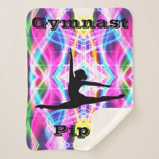 Gymnastics Multicolored Custom Sherpa Blanket Deken (Voorkant)