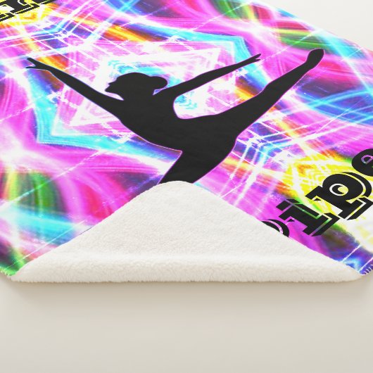 Gymnastics Multicolored Custom Sherpa Blanket Sherpa Deken (3/4)