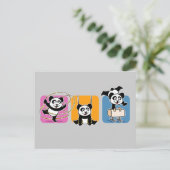 Gymnastics Pandas Briefkaart (Staand voorkant)