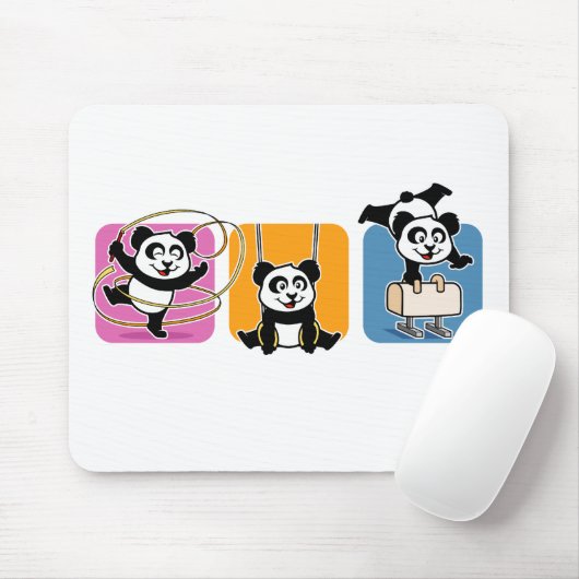 Gymnastics Pandas Muismat (Met muis)