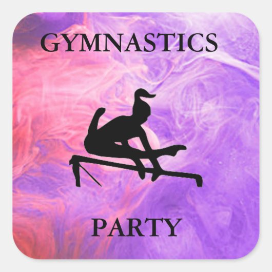 GYMNASTICS PARTIJSQUARE STICKERS (Voorkant)