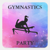 GYMNASTICS PARTIJSQUARE STICKERS (Voorkant)