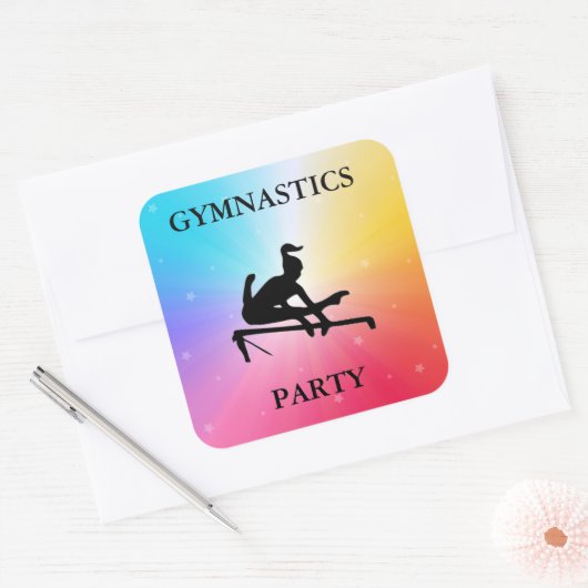 GYMNASTICS PARTIJSQUARE STICKERS (Envelop)