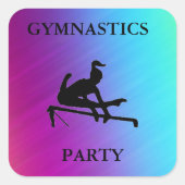 GYMNASTICS PARTIJSQUARE STICKERS (Voorkant)