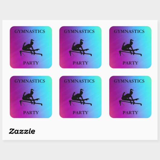 GYMNASTICS PARTIJSQUARE STICKERS (Vel)