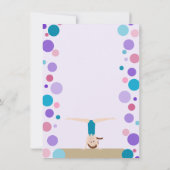 Gymnastics Party Flat Hartelijk dank voor Aqua en Bedankkaart (Achterkant)