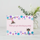 Gymnastics Party Flat Hartelijk dank voor Aqua en Kaart (Staand voorkant)